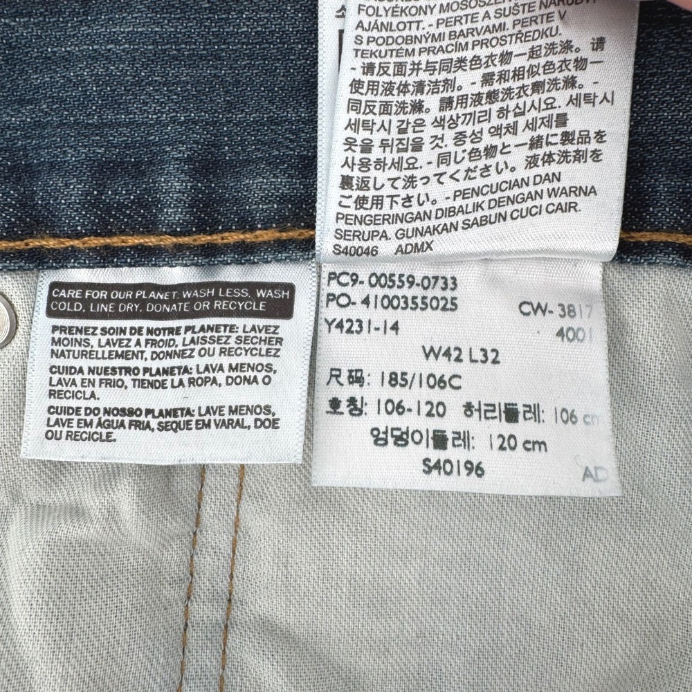 Levis 559 Relaxed Straight Mens 42x32 Jeans Blue Medium Wash Stretch Cotton - Picture 7 of 7